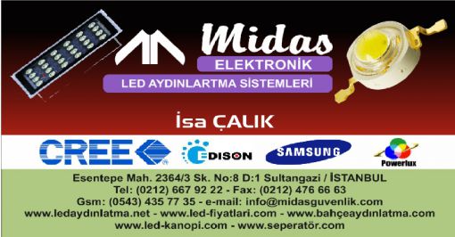  led lens mercek midas pazarlama